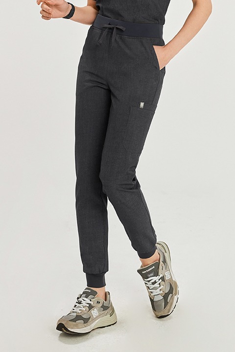 (W) Pocket Jogger Scrub Pants (Charcoal Gray)